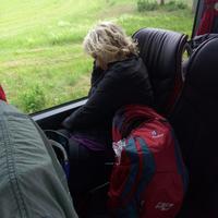 Anke nach der Radtour