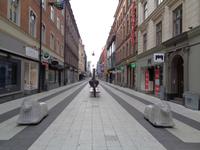 Die Drottningatan am frühen Morgen