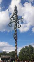 Stockholm (Freilichtmuseum Skansen - Maibaum zum Mittsommerfest)