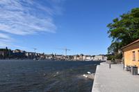 017 Stockholm, auf der Schiffsinsel, Blick zu den Schleusen