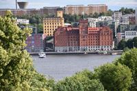 080 Stockholm, Blick von Skansen zu unserem Hotel