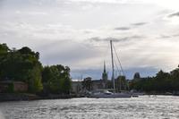 084 Stockholm, Blick über die Schiffsinsel zur Altstadt