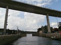 Unter den Brücken von Stockholm Schleuse