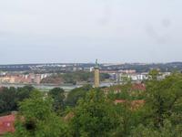 Denkmal der Seemannsfrau in Göteborg mit Blick auf Hisingen