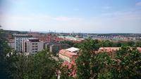 Blick über Göteborg vom Hügel der Masthuggkirche aus