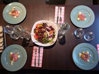 1308 Toll eingedeckter Abendtisch – appetitlich ..