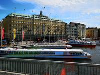 1922 Ausflugsboote vor dem Grand Hotel