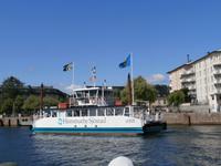 Schifffahrt Under the Bridge in Stockholm