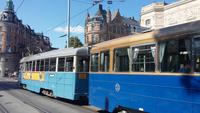 Historische Straßenbahn in Stockholm