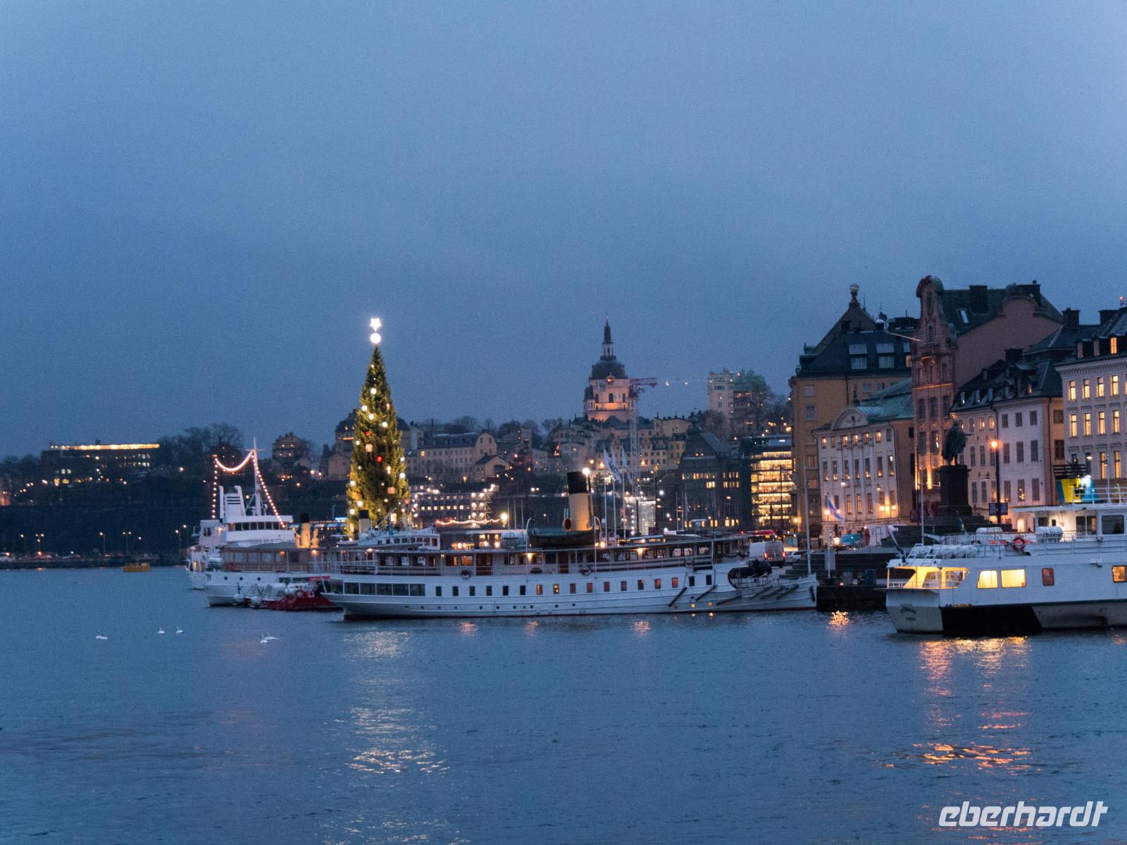 weihnachtliches Stockholm am Morgen