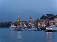 weihnachtliches Stockholm am Morgen