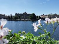 Blick auf das königliche Palais in Stockholm