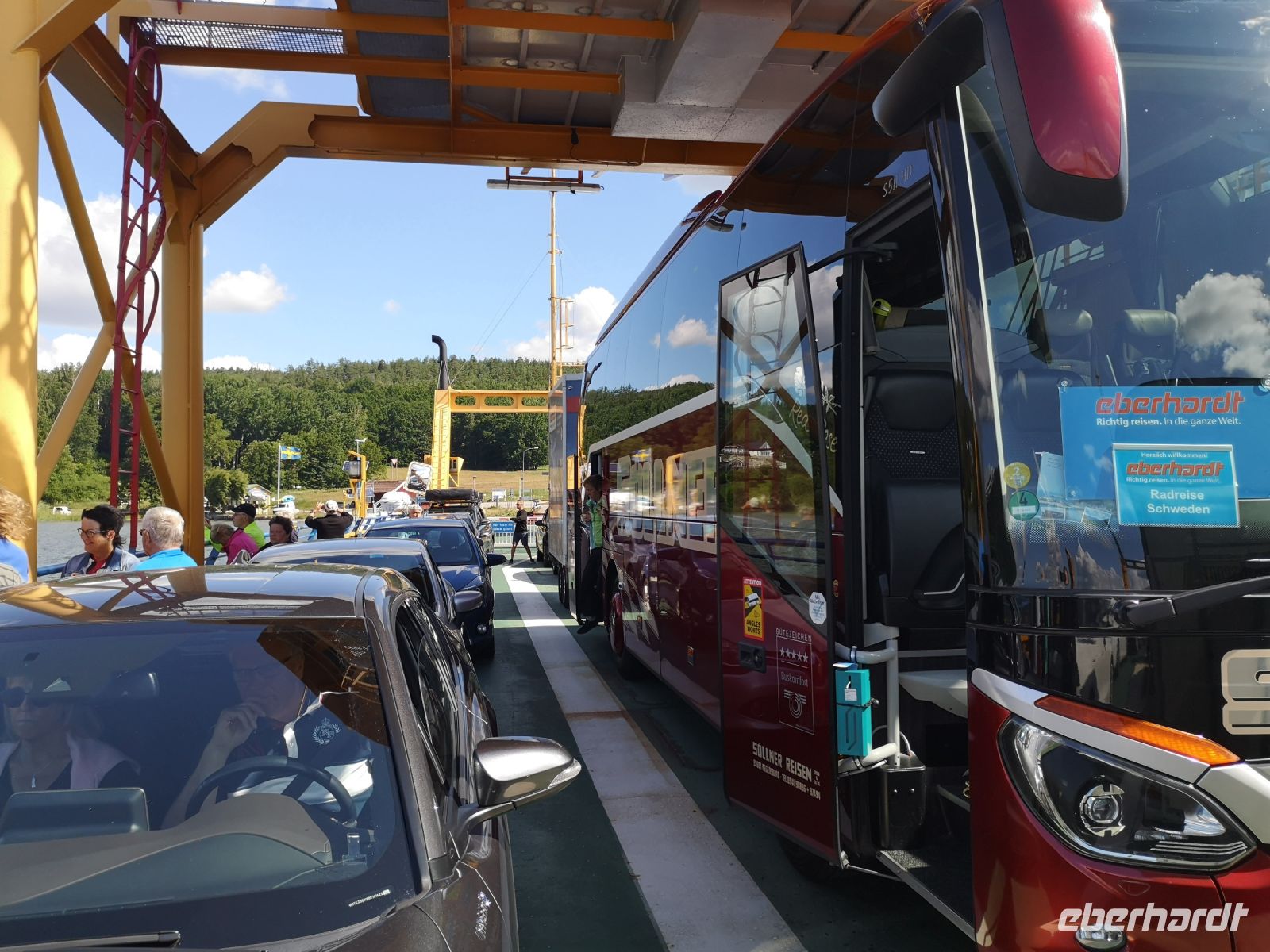 Fjordfähre bei Säter-Skans, Fahrt nach Söderköping