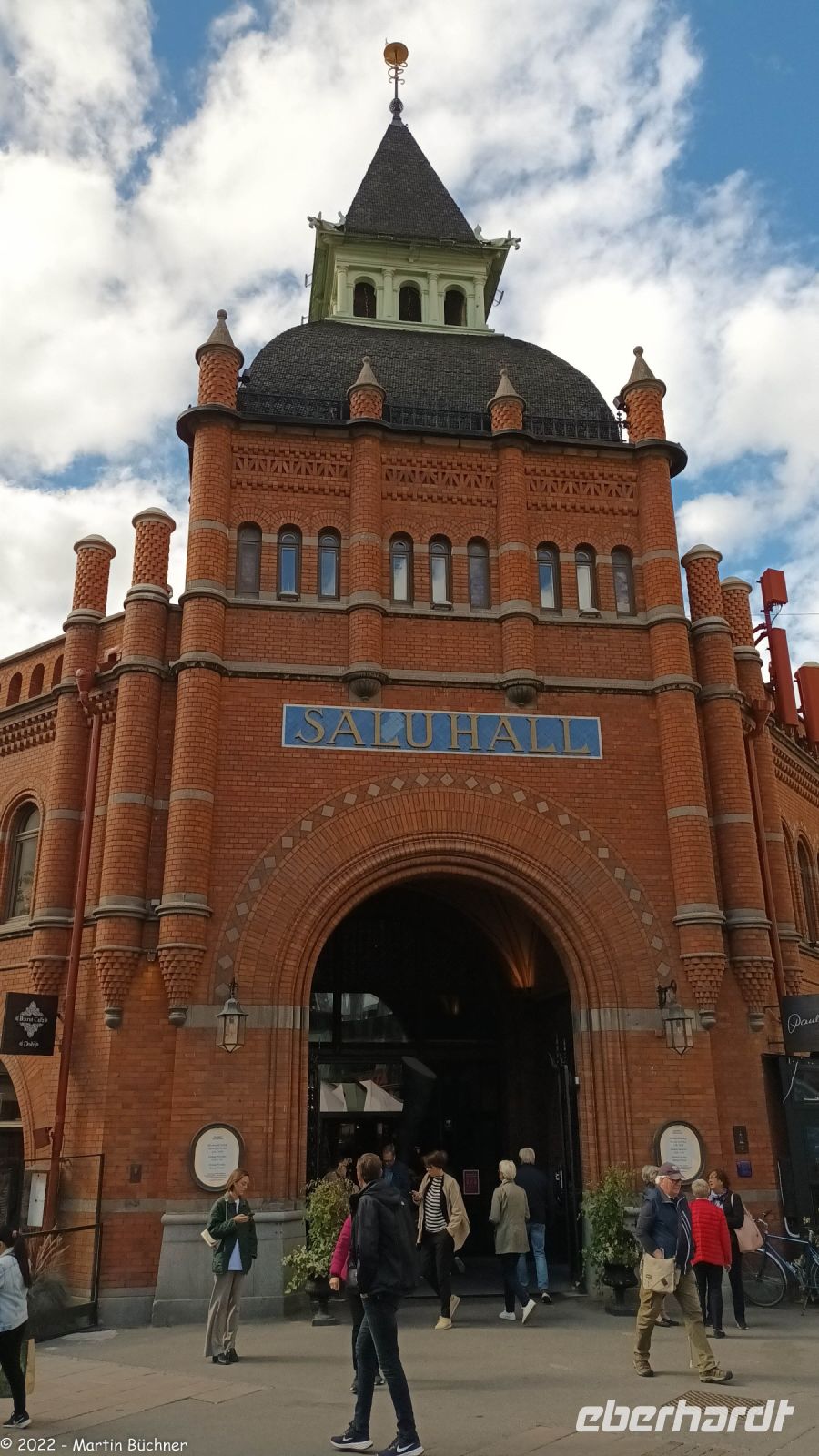 Historische Markthalle Saluhall in Stadtviertel Östermalm