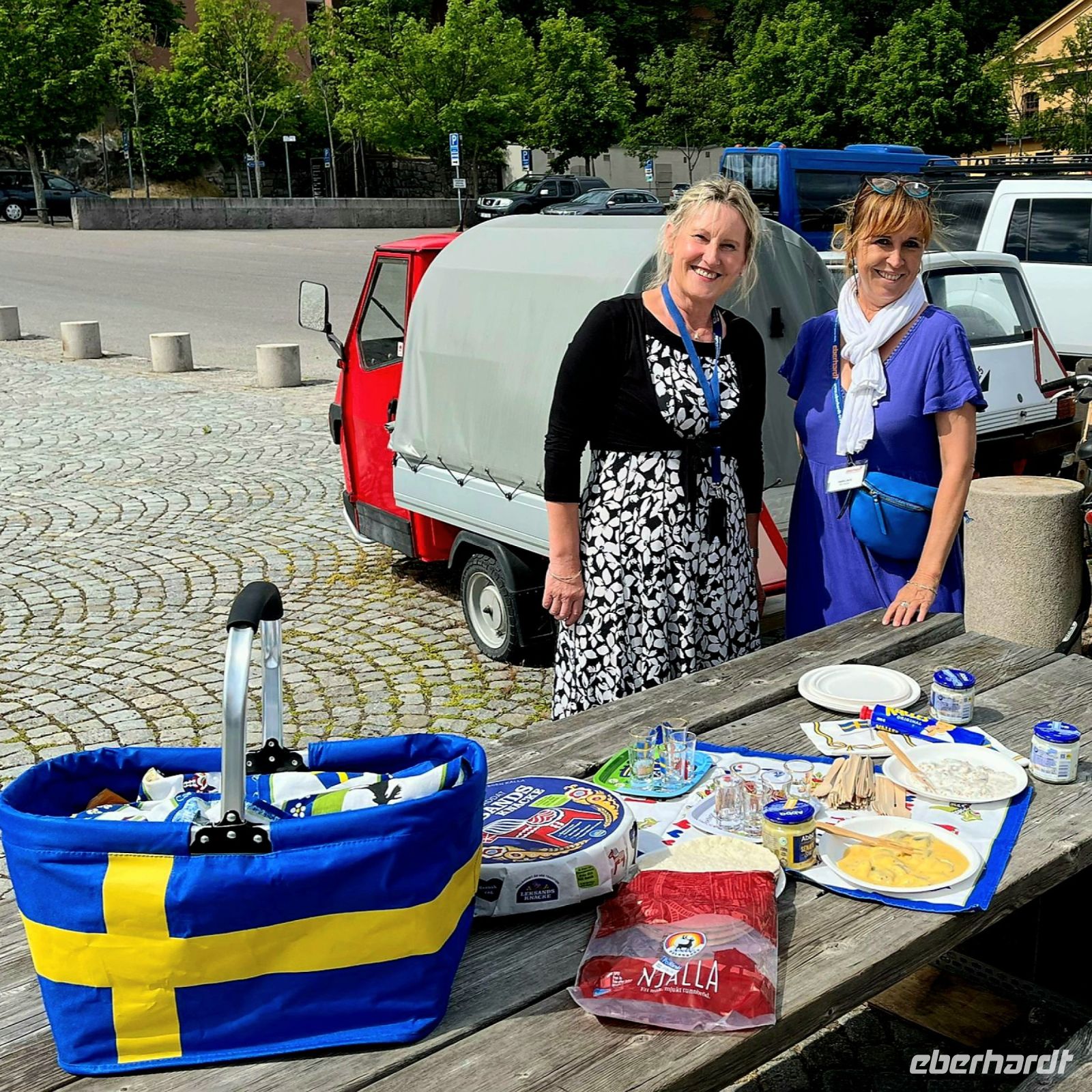 012 Stockholm DreamTeam Reiseleiterinnen Renata & Heike mit Picknick