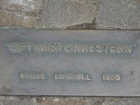 Malmö: Rundgang: Aufschrift zur Skulptur