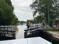 Erste Schleuse auf dem Götakanal
