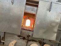 In Kosta: Glasofen mit 1.150°C