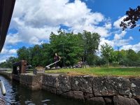 041 Schweden Handbetriebene Schleuse bei Nykvarn