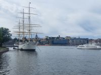 Schweden Rad 2024: Stockholm - Dreimaster vor Skeppsholmen