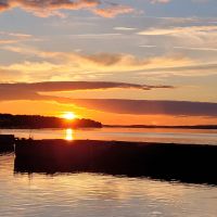 Schweden Rad 2024: Sonnenuntergang in Västervik