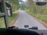 Schweden Rad 2024: Blick aus dem Bus auf dem Weg nach Loftahammar