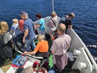 Begeisterung an Board der Dalslandia