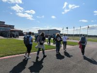 Schweden. Ankunft in Jönköping beflaggt