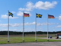 Schweden. Flaggen in Jönköping