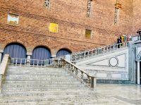Göta-Kanal Stockholm Rathaus - Treppe, über die die Nobelpreisträger hinabschreiten