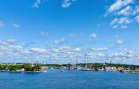 Göta-Kanal Stockholm - Blick vom Aussichtspunkt nach Djurgården