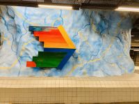 Göta-Kanal Stockholm -  Kunst in der U-Bahn Station Stadion