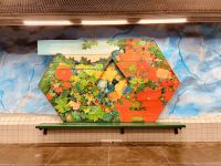 Göta-Kanal Stockholm -  Kunst in der U-Bahn Station Stadion