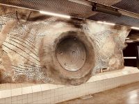 Göta-Kanal Stockholm -  Kunst in der U-Bahn Station Tekniska Högskolan