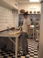 Schweden. Gränna. Polkagris-Zuckerbäcker