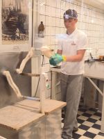 Schweden. Gränna. Polkagris-Zuckerbäcker