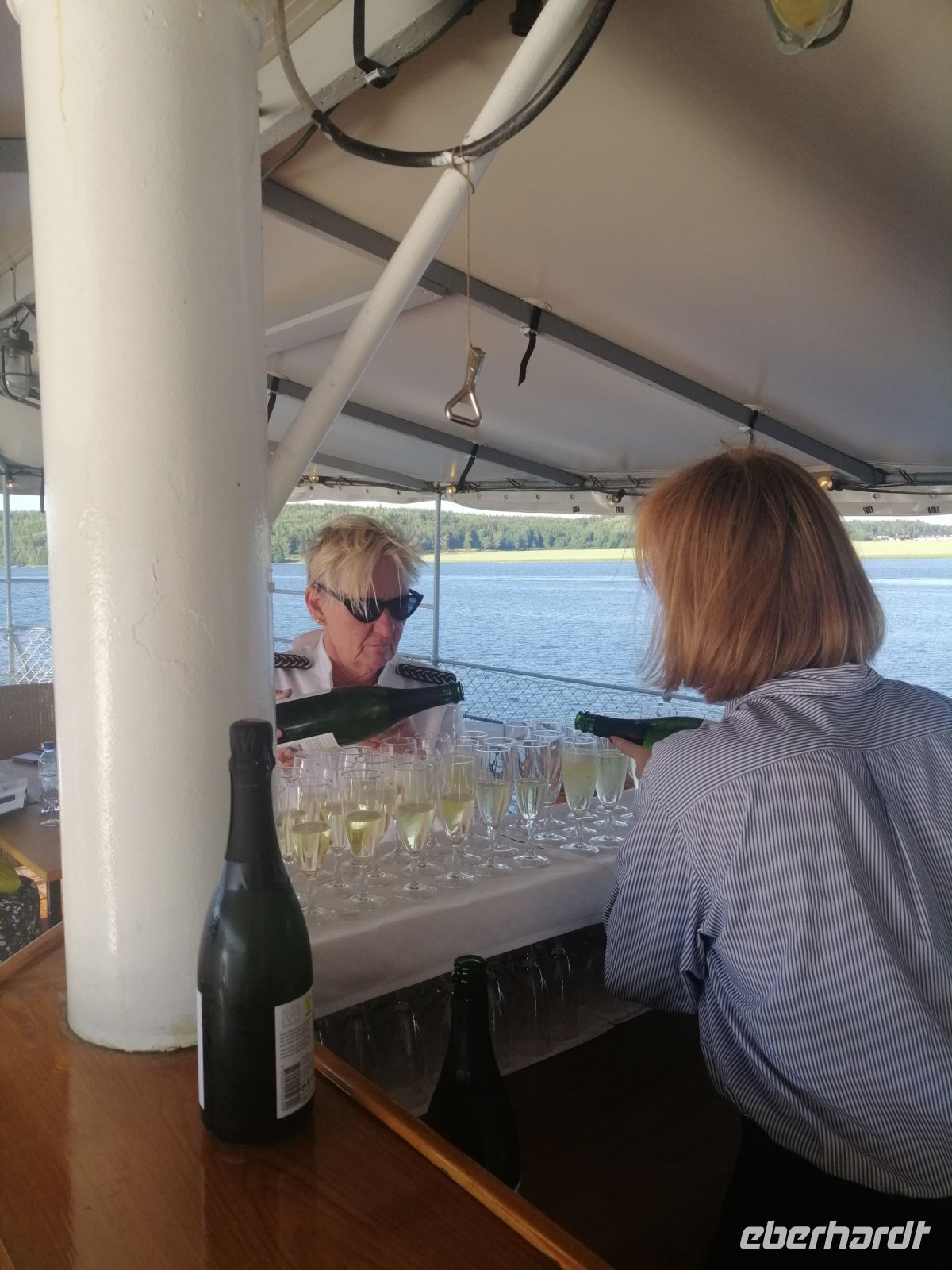 Sektempfang auf MS Diana am ersten Tag