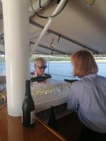 Sektempfang auf MS Diana am ersten Tag