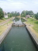 Handbetriebene Schleuse in Borensberg