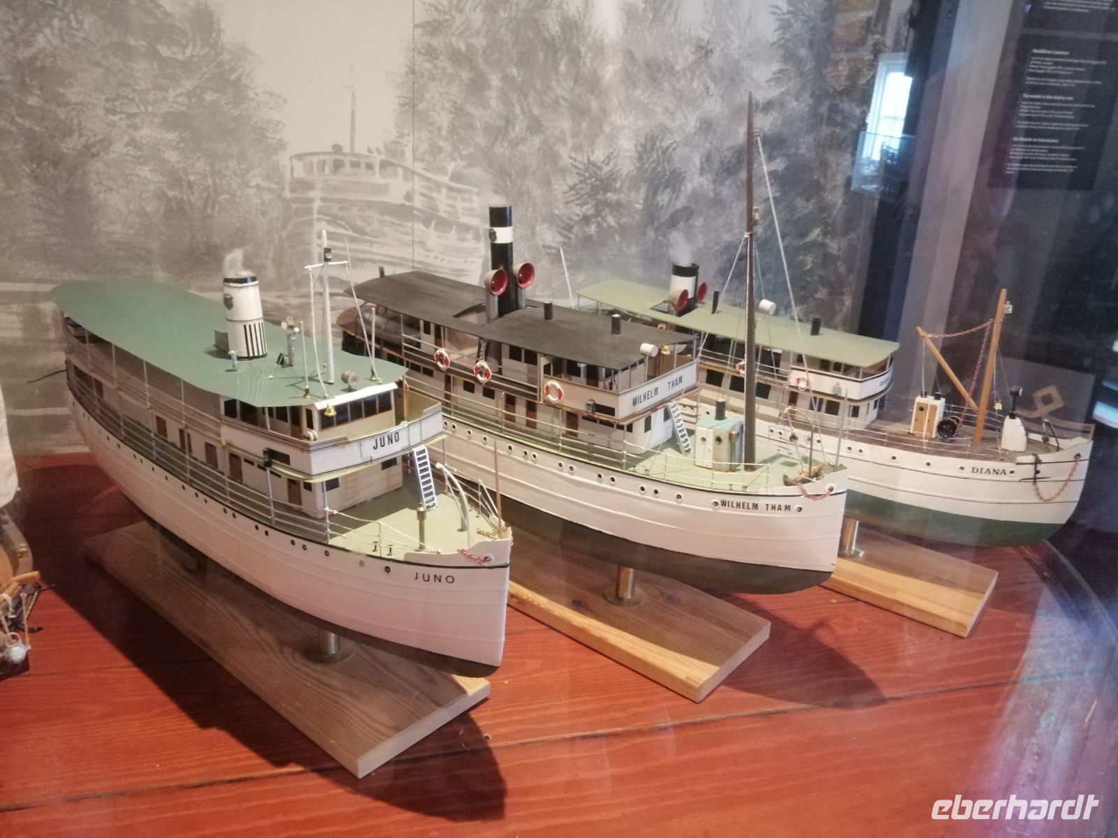 Im Kanalmuseum in Sjötorp: drei Schwesterschiffe