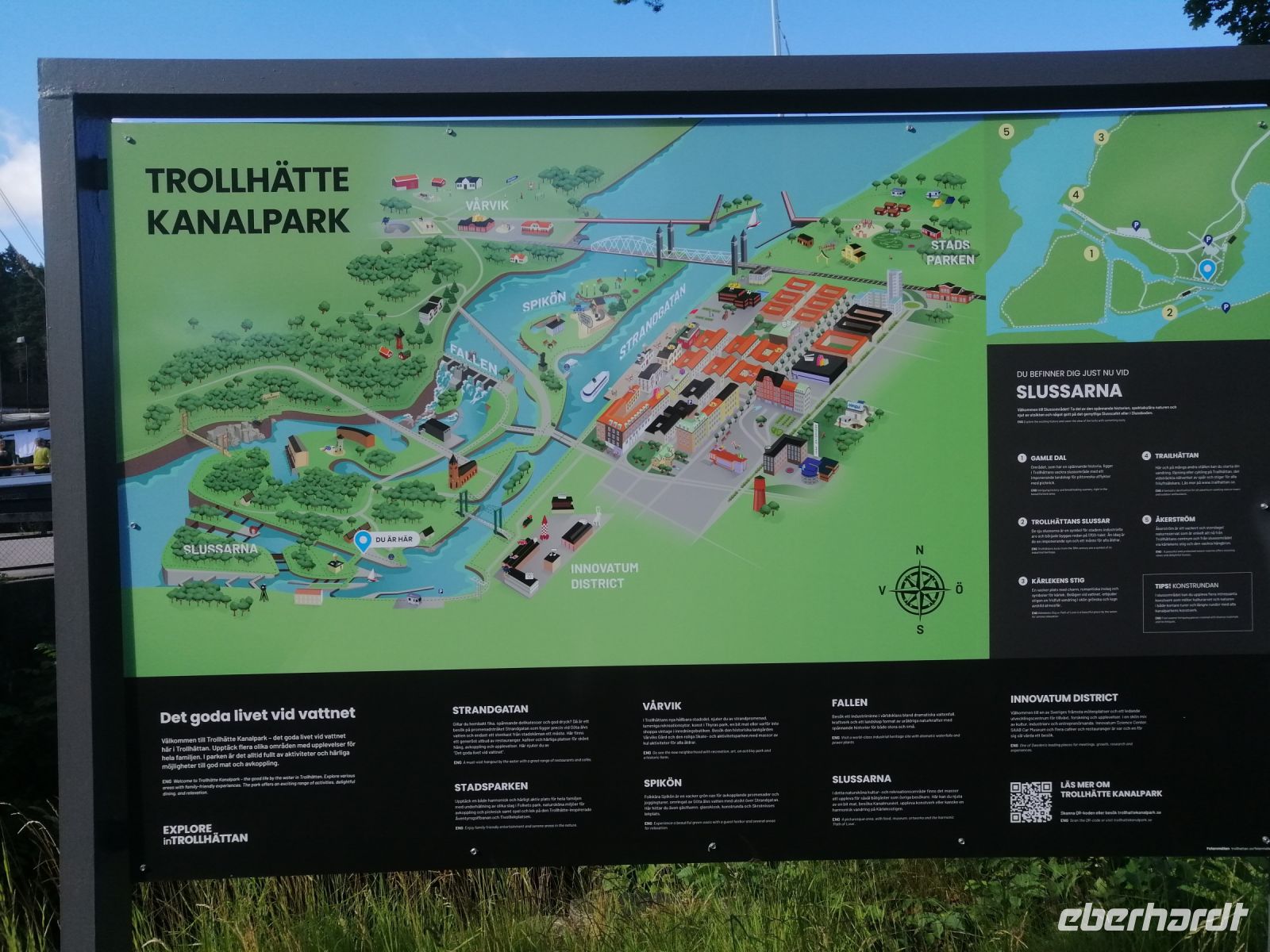 Infostand zum Trollhättan Kanalpark