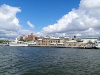 Ankunft in Göteborg: Hafenspeicher