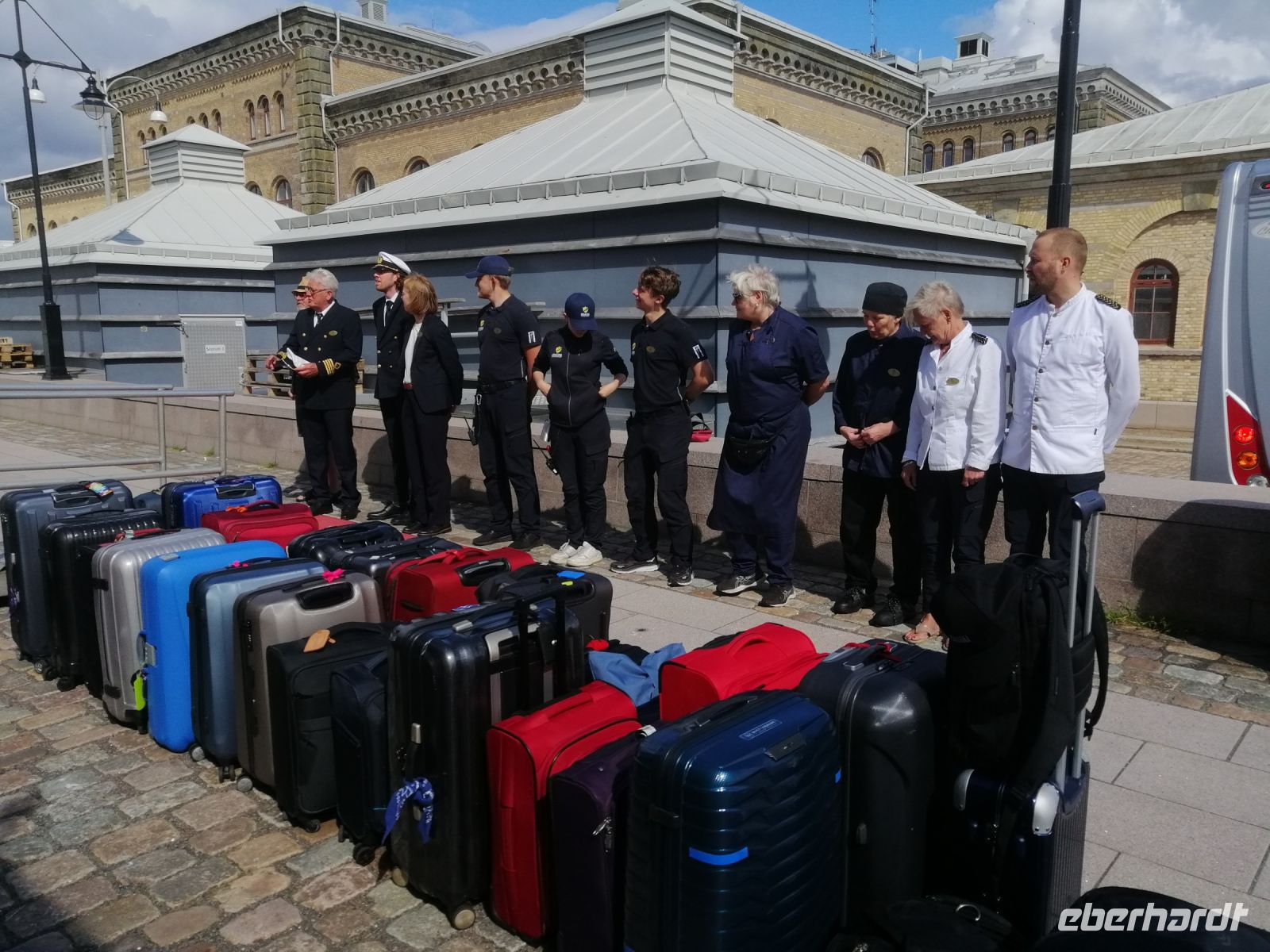 Ankunft in Göteborg: Verabschiedung von der Mannschaft