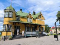 Schweden. Mariefred Bahnhof