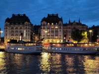 Schweden. Stockholm. Strandvägen am Abend