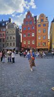 Kreuzfahrt Götakanal - Franzi auf dem Stortorget in der Gamla Stan in Stockholm
