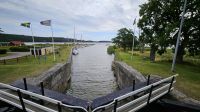 Kreuzfahrt Götakanal - Schleuse in Mem