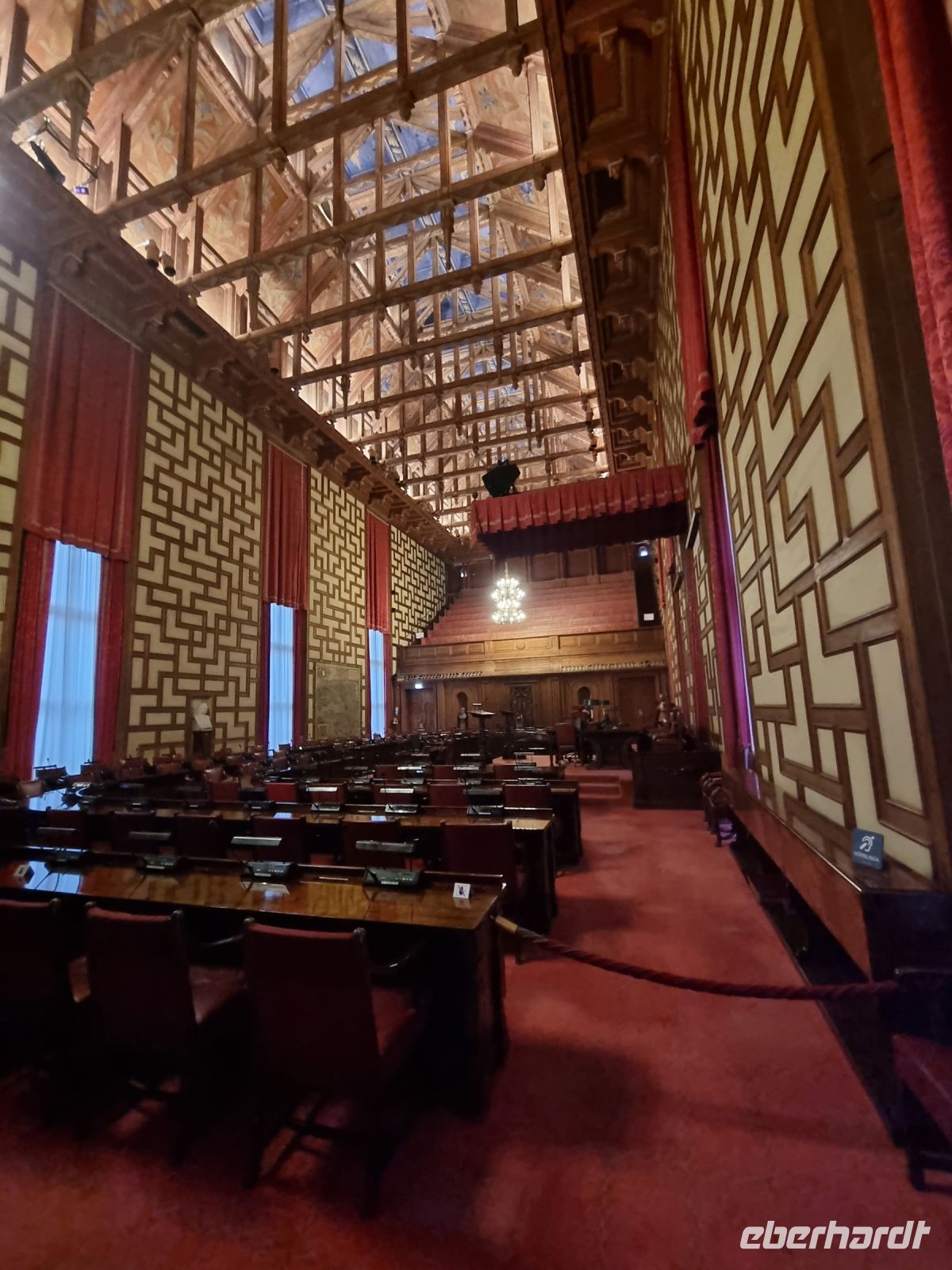 Stadshuset (Rathaus) - Rådsalen bzw. Sitzungssaal der Abgeordneten 
