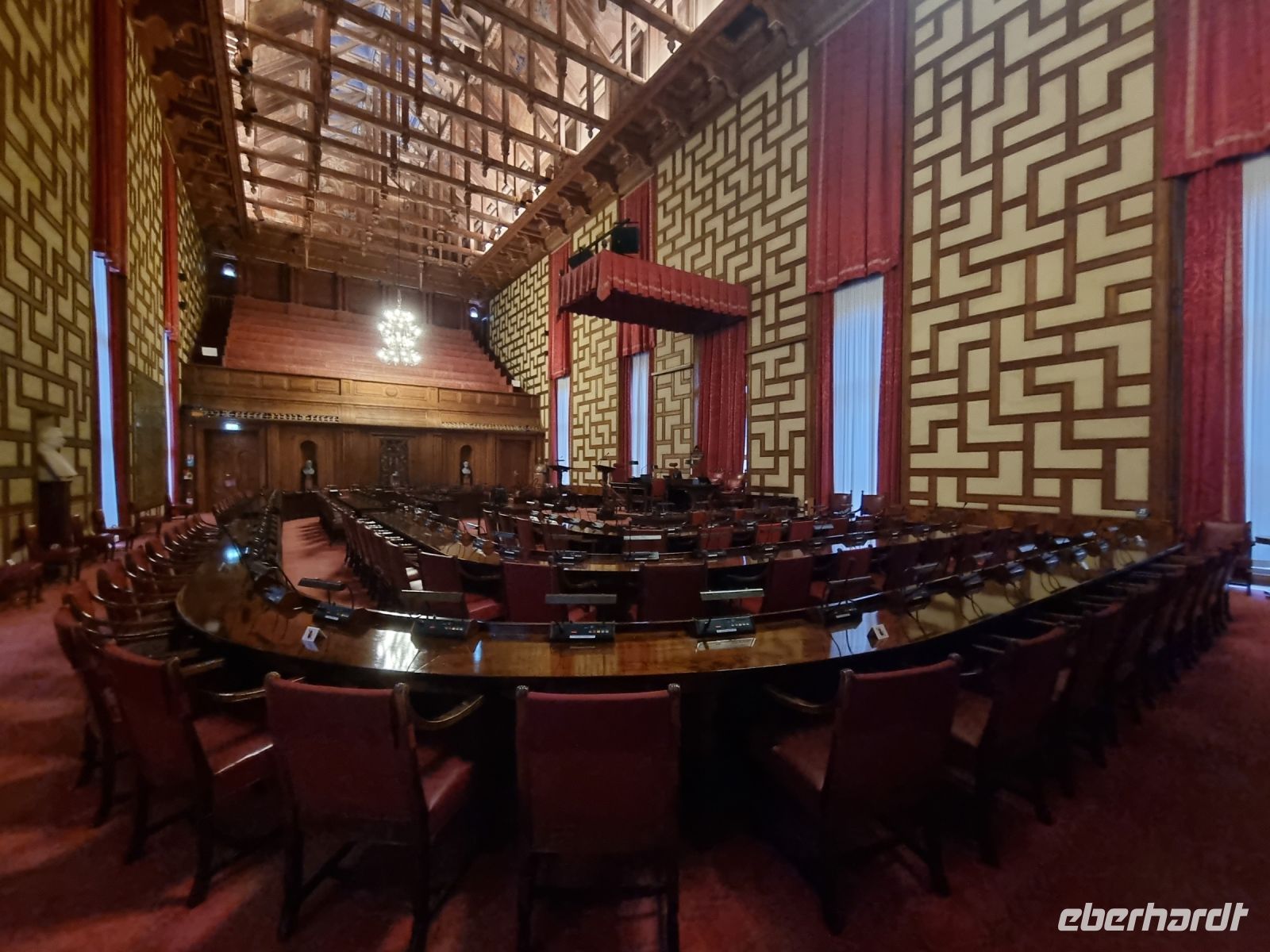 Stadshuset (Rathaus) - Rådsalen bzw. Sitzungssaal der Abgeordneten 