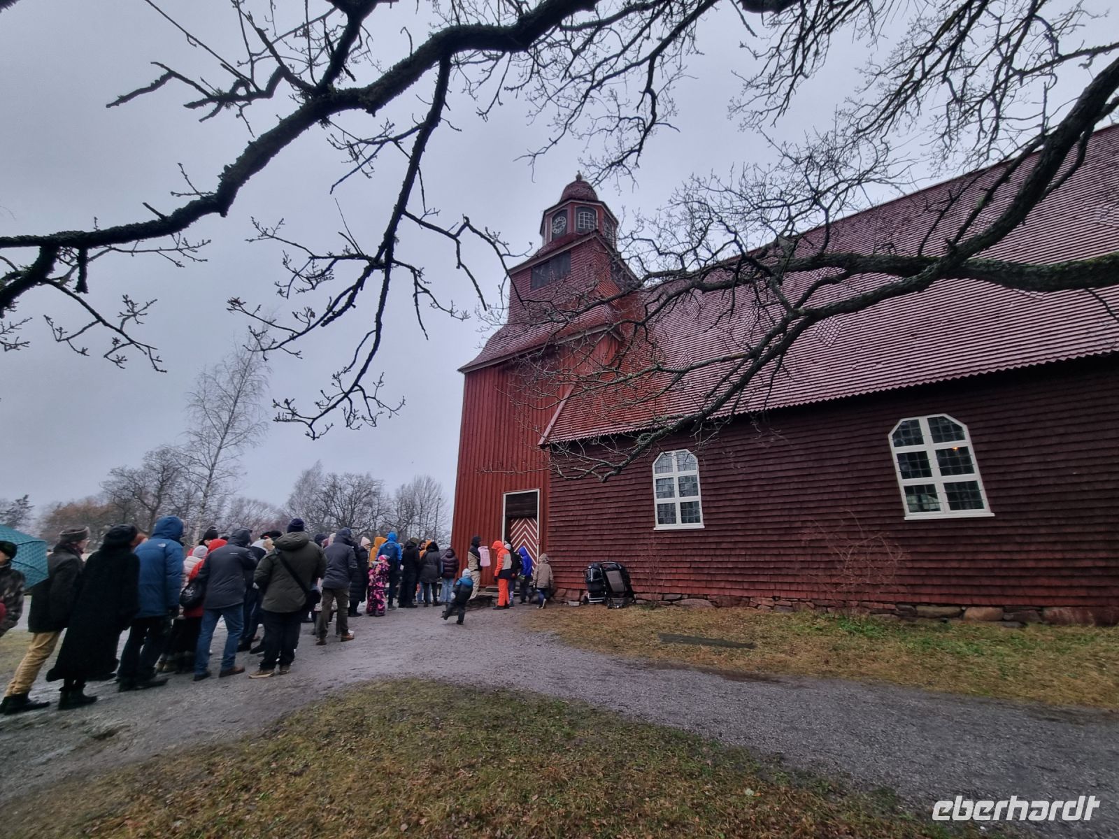 Freilichtmuseum Skansen - Seglora Kirche (Warten auf das Lucia-Konzert...)